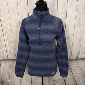 Under Armour Women's Medium Blue Gradient Half Zip Pullover Sweater